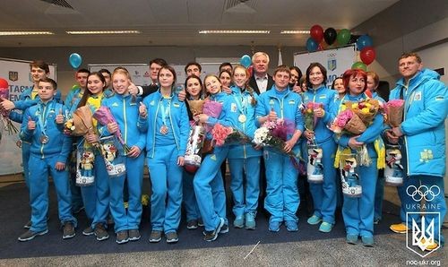 Юношеская олимпийская сборная Украины вернулась домой