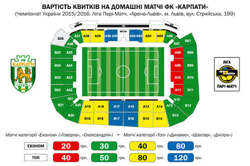 Карпаты начали продажу билетов на матчи с Динамо и Днепром