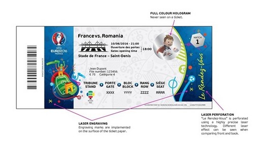 УЕФА представил билеты Евро-2016