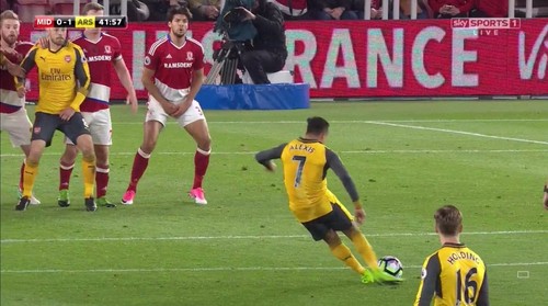 ВИДЕО: Шикарный гол Санчеса со штрафного в матче против «Мидлсбро»