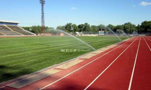 Десна уложила газон на своем стадионе