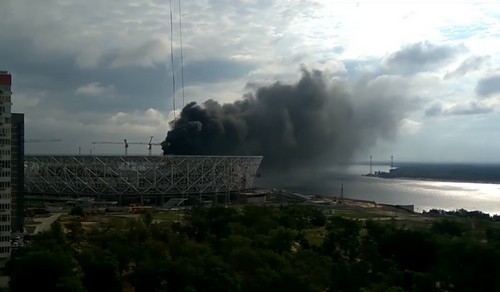 На стадионе ЧМ-2018 в Волгограде вспыхнул пожар