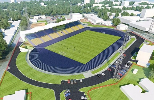 ФОТО ДНЯ: Как проходит реконструкция стадиона Полесье в Житомире