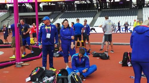 Українські легкоатлети провели тренування на Олімпійському стадіоні