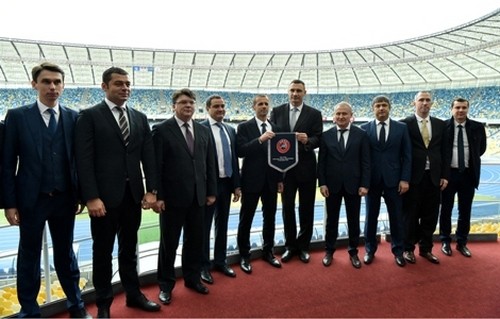 Президент УЕФА посетил НСК Олимпийский