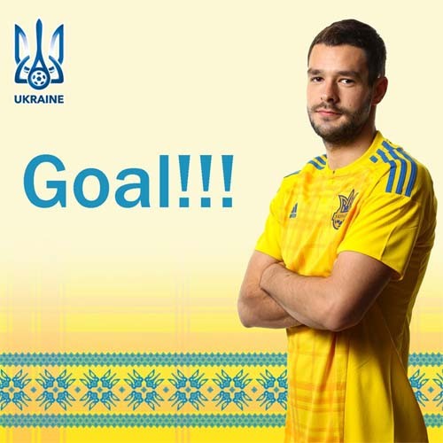 Евгений Шахов забил первый гол за сборную Украины
