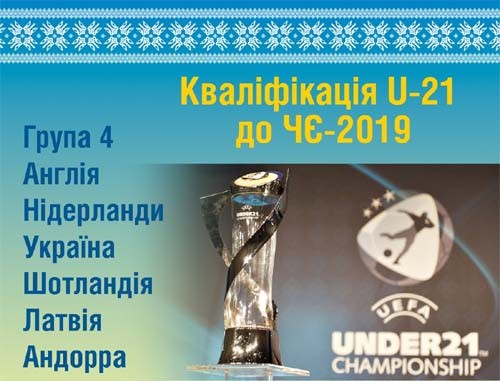 U-21. Украина сыграет с Англией и Нидерландами в отборе к Евро-2019