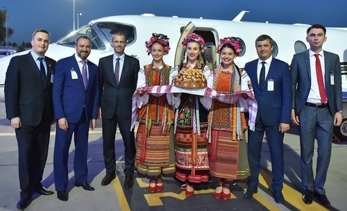 Президент УЕФА Чеферин прибыл в Киев
