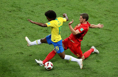 Бразилия имела подавляющее преимущество над Бельгией по ударам
